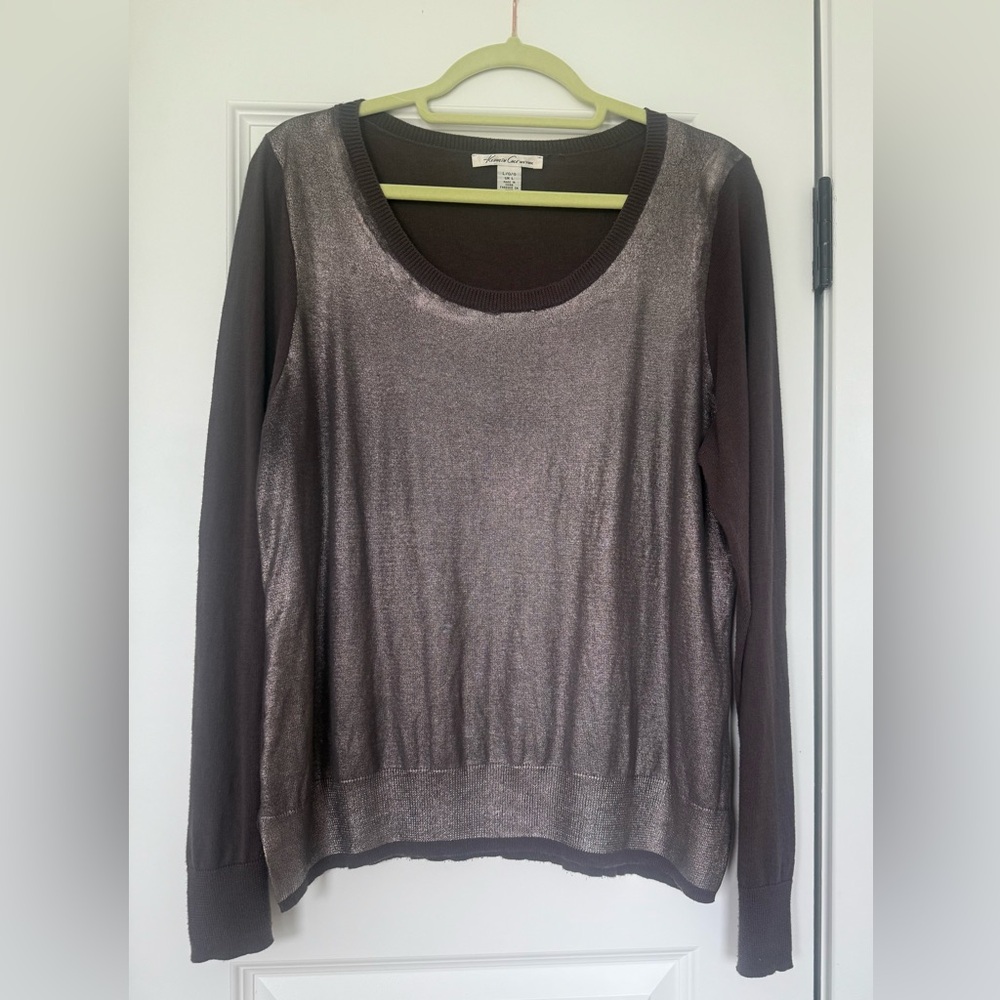 Kenneth Cole New York Gray Knit Sweater